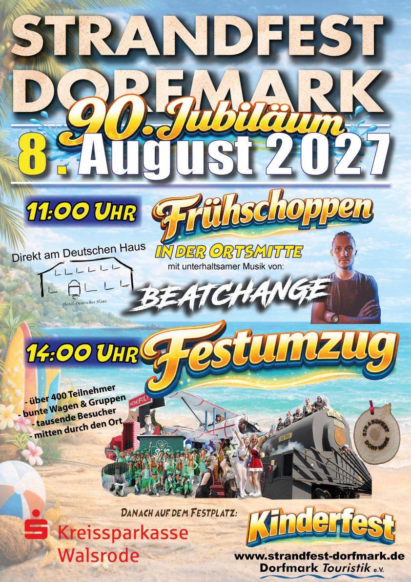 Plakat: Strandfest Sonntag