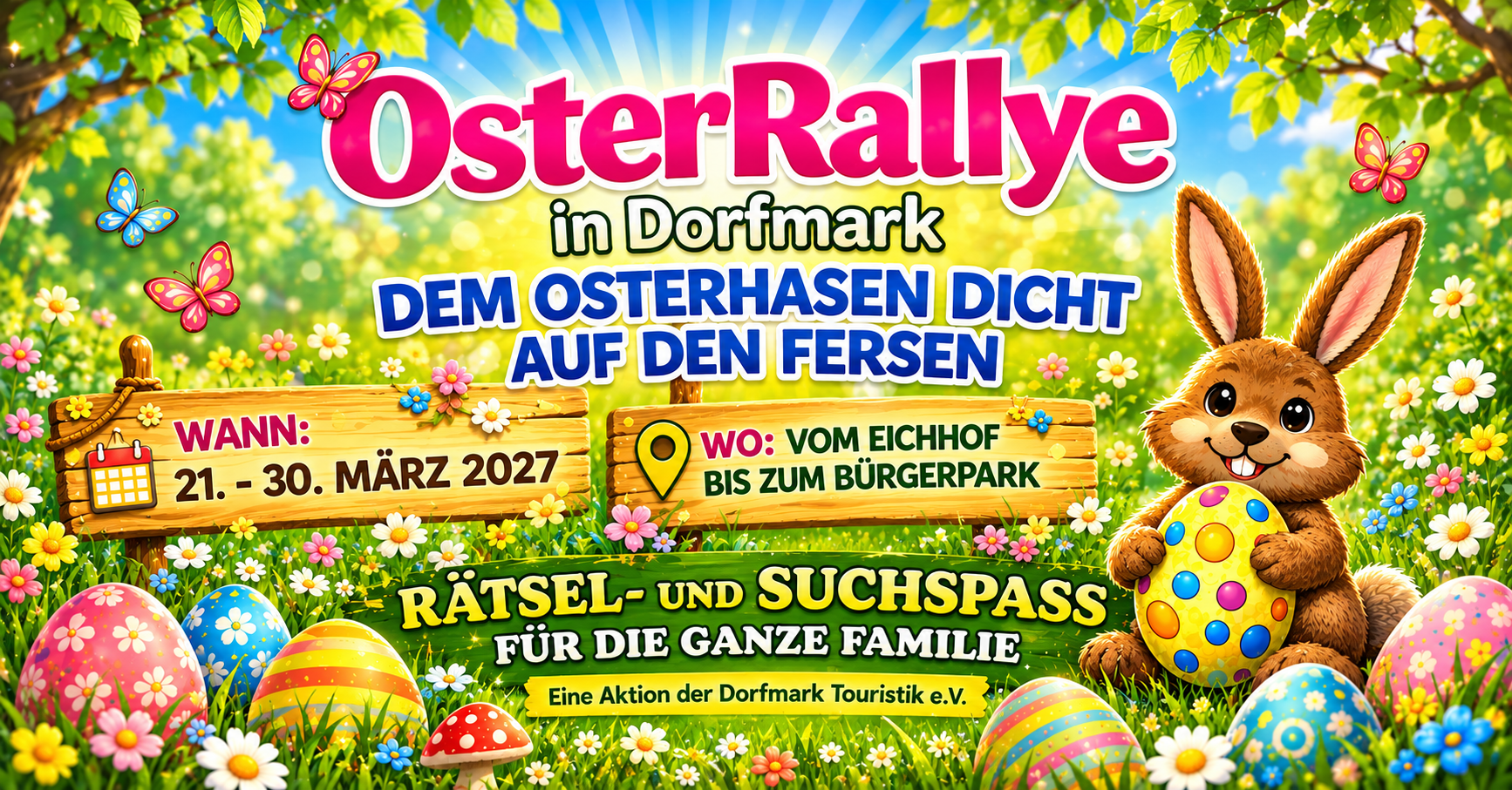 Plakat: Dorfmarker Osterrallye